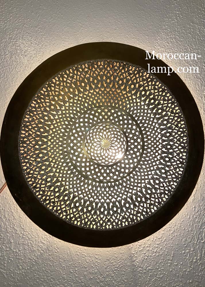 Moroccan Round Wall Sconce - Flush Mount Ceiling Light- From 